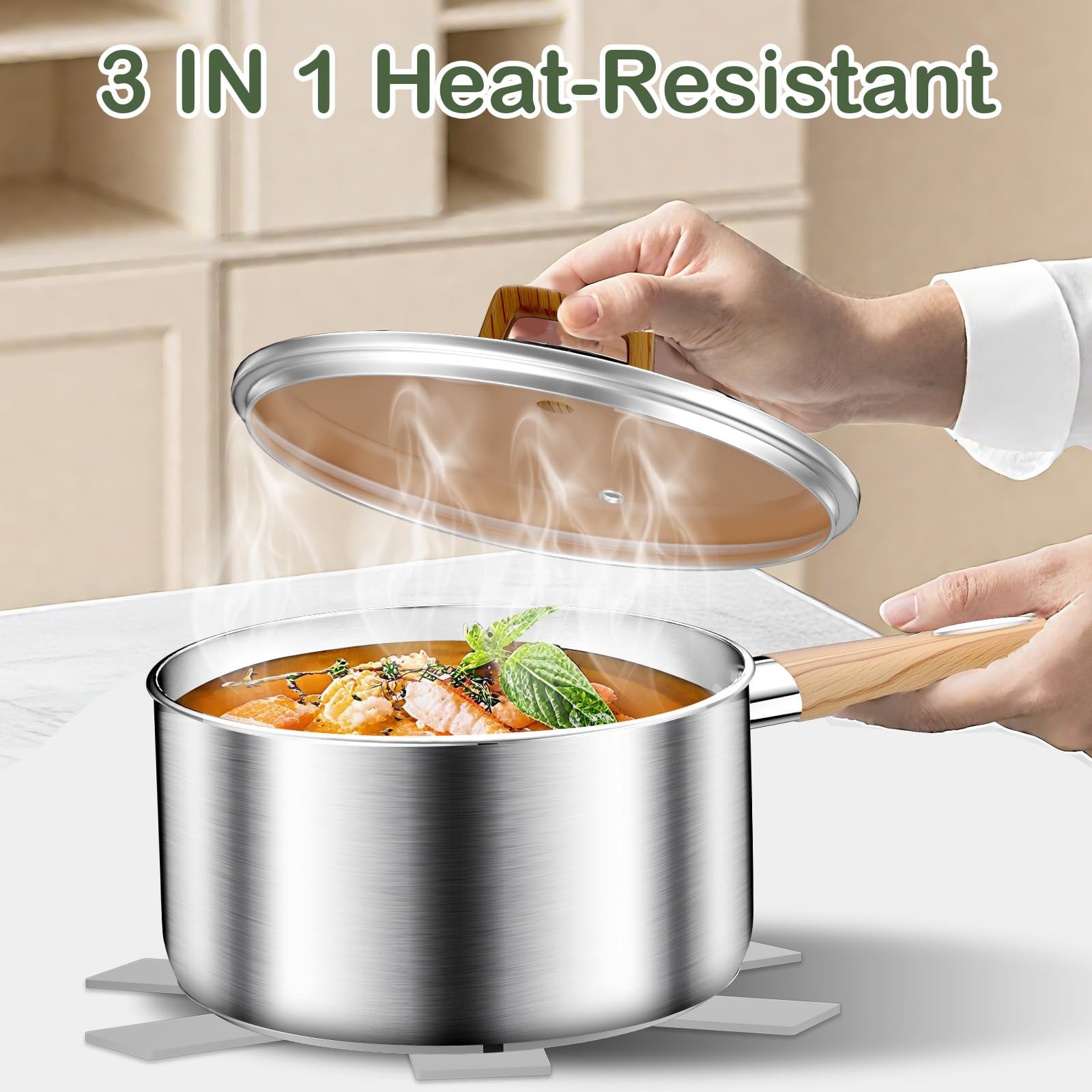 Dutzun Stainless Steel Cookware Set 13Pcs Pots And Pans Set Induction Cookware