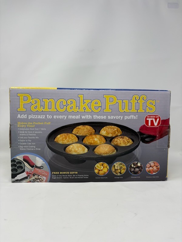 Pancake Puffs Cast Iron Pan Bonus Gifts As Seen TV + BONUS Shaker Recipes NOS