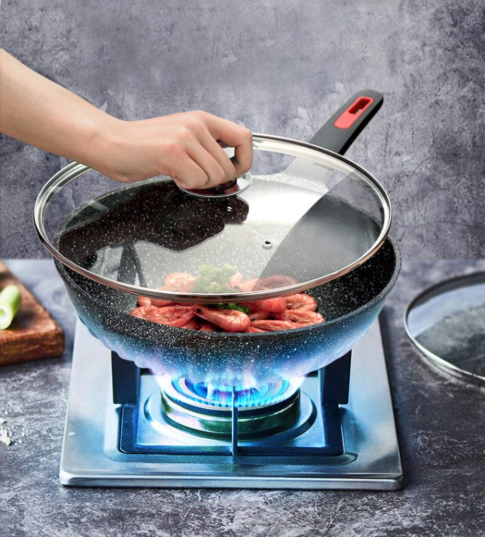 Glass Lid for Frying Pan, Fry Pan, Skillet, Pan Lid with Handle Coated in Sil…