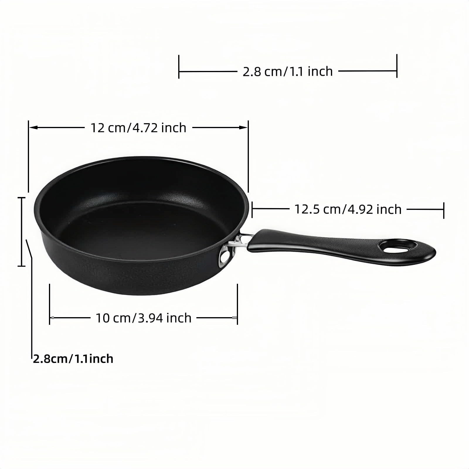 FANBODTA 4.7inch Mini Non-Tick Egg Pan – 5-Layer Coating, Dishwasher Safe, Ga…