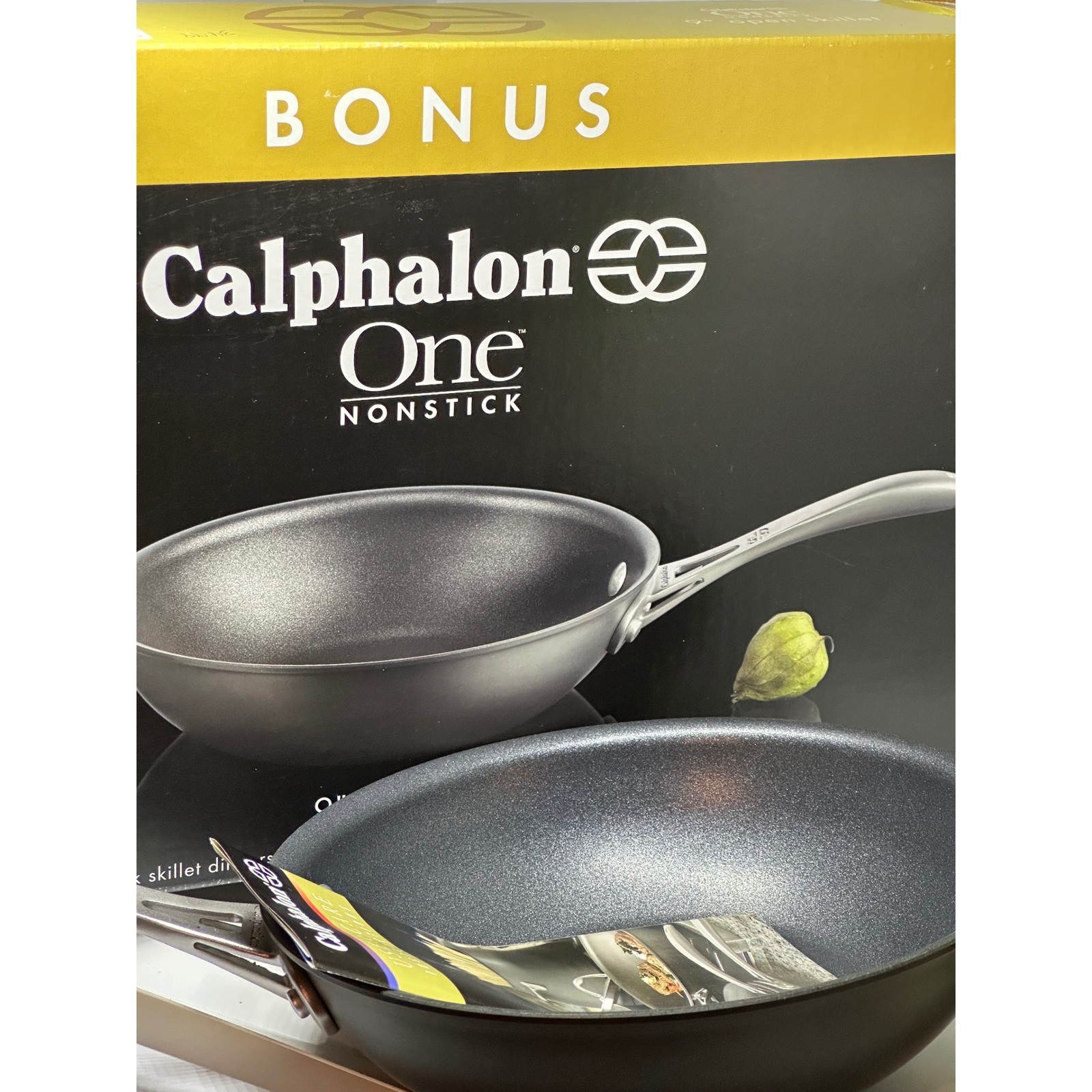 Calphalon One Nonstick 9 Inch Open Skillet Pan Gray Hard Anodized 1609 2 QT