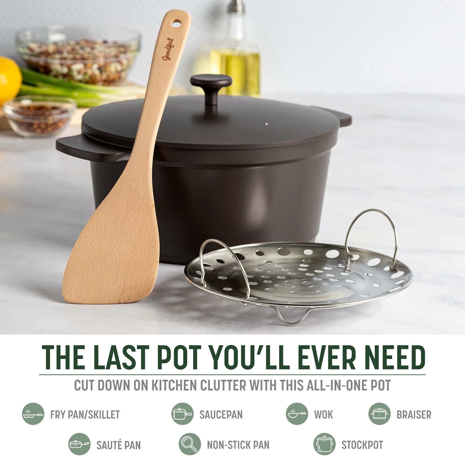 All-In-One Pot, Multilayer Nonstick, High Performance Cast Dutch Oven