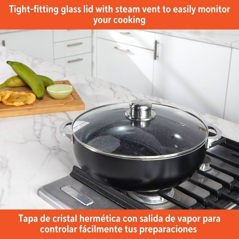 3.2qt Caldero with Dual Speckled Ceramic Set