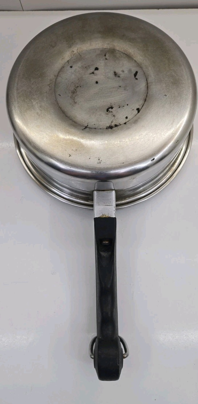 Saladmaster 8” Skillet Pan Stainless T304S Vapo Lid Vintage USA