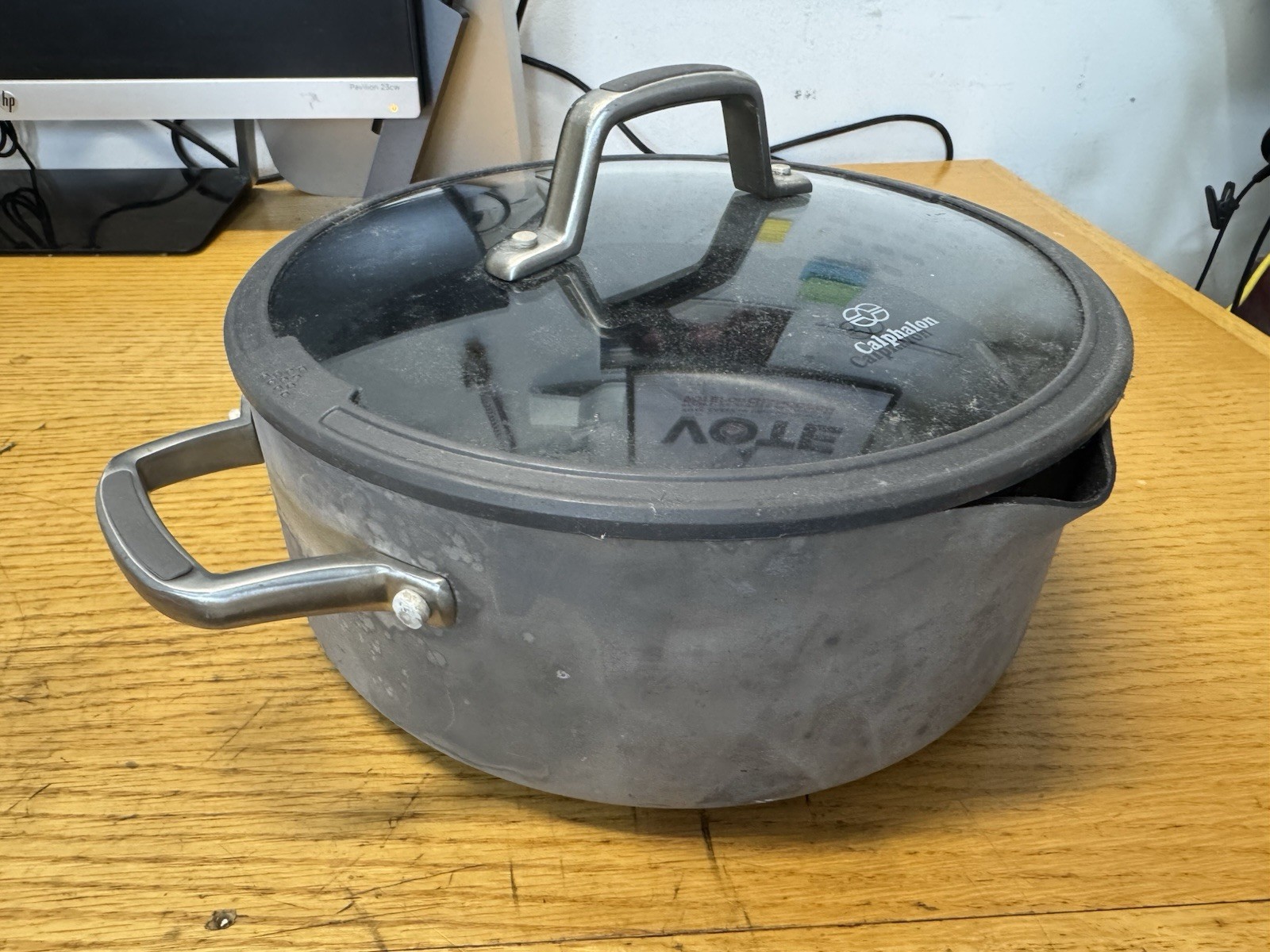 Calphalon 5 Qt 4.7L Stock Pot Glass Lid 8785 Non Stick Classic USA