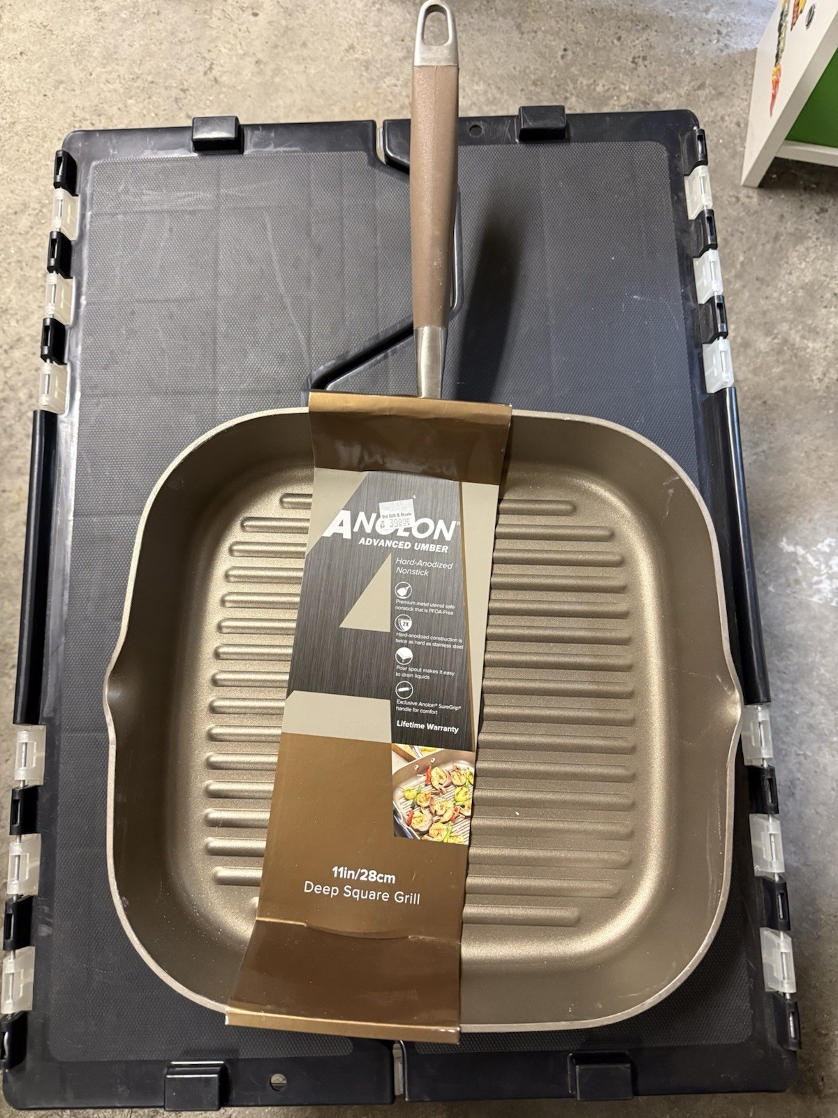 Brand new Anolon Advanced Umber 11-Inch Nonstick Deep Square Grill Pan NOS