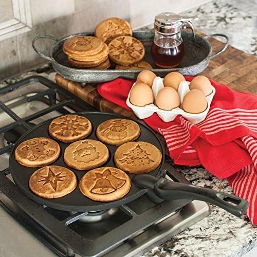 Nordic Ware Holiday Pancake Pan 10.5″ Non-Stick Cast Aluminum Griddle 7 Designs