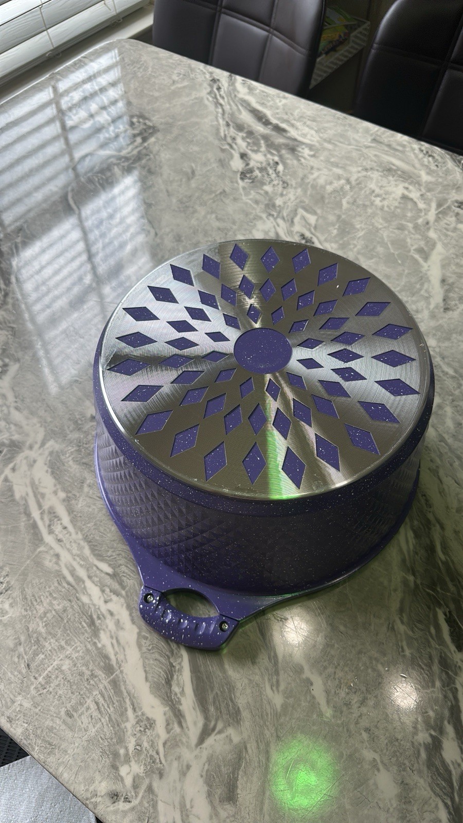 Purple Aluminum Non-Stick Casserole Pot Set, 5-Piece, Electric/Gas/Induction