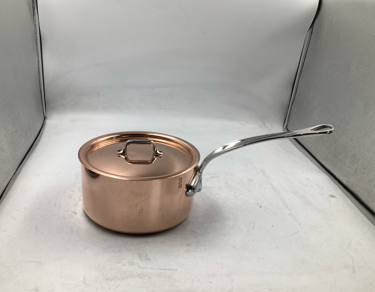 Mauviel M’Heritage 150 S Polished Copper & Stainless Steel Sauce Pan. 1.9 Qt