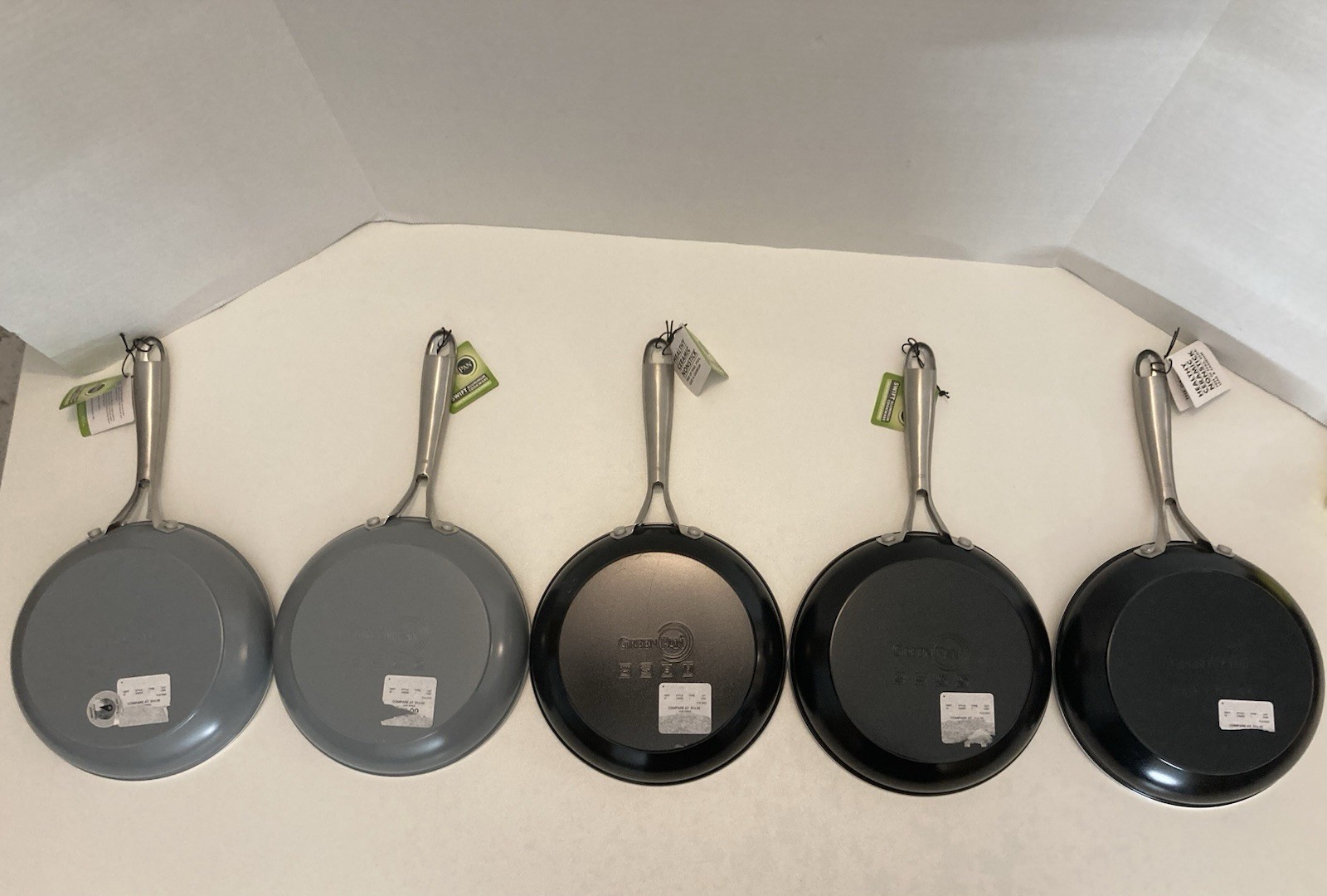 GreenPan Swift Ceramic Nonstick 8″ Frying Pan Skillet Stainless Steel Lot Of 5