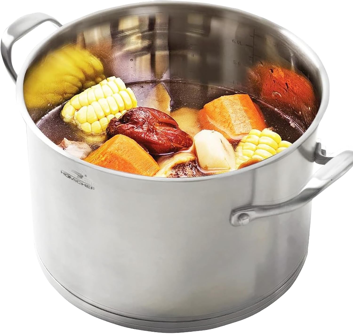 HOMI CHEF HEAVY ECOLOGICAL NICKEL Stainless Steel Stock Pot 8QT with Lid (No