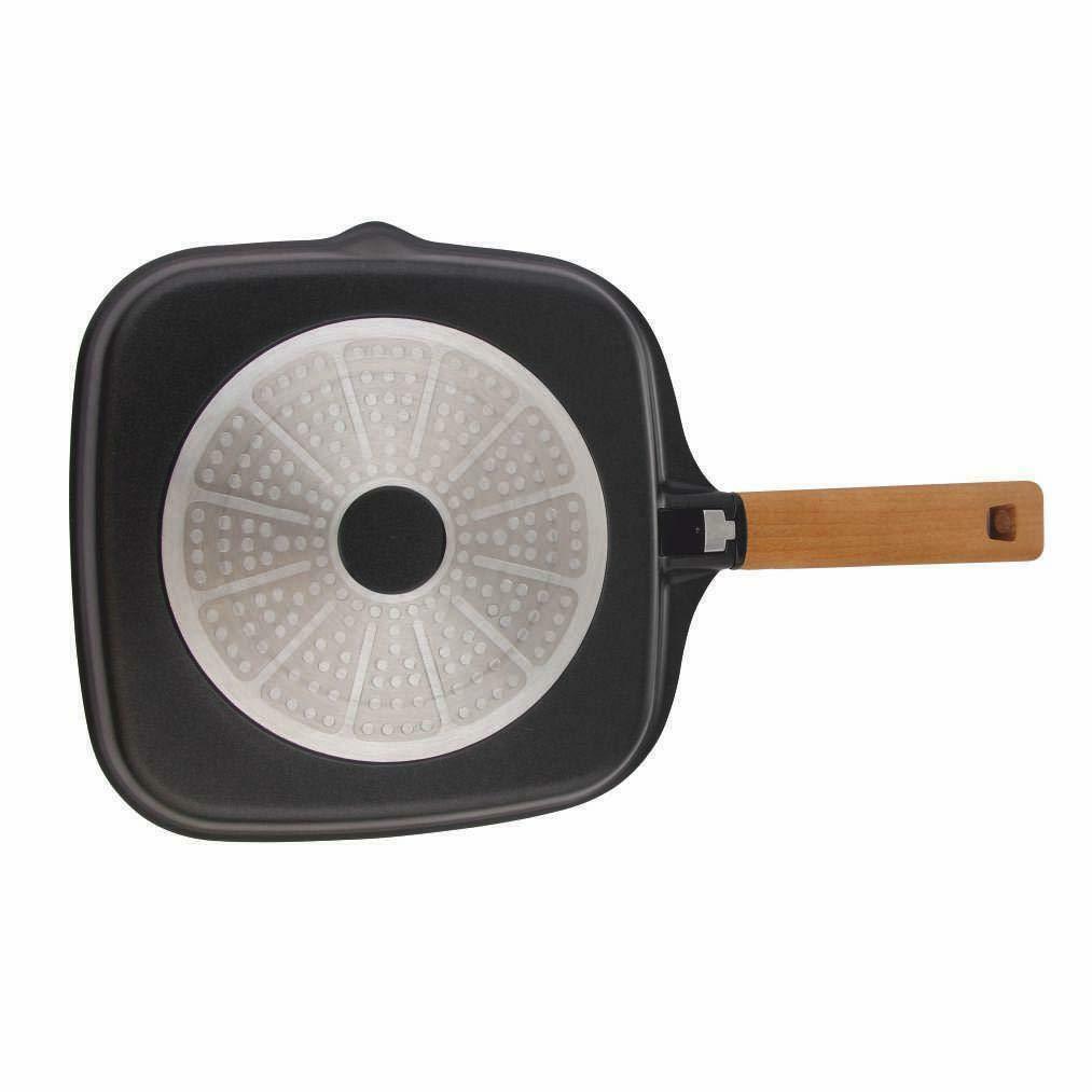 Wonderchef Die Cast Non-Stick Aluminum Indian Cooking Grill Pan, 24 cm