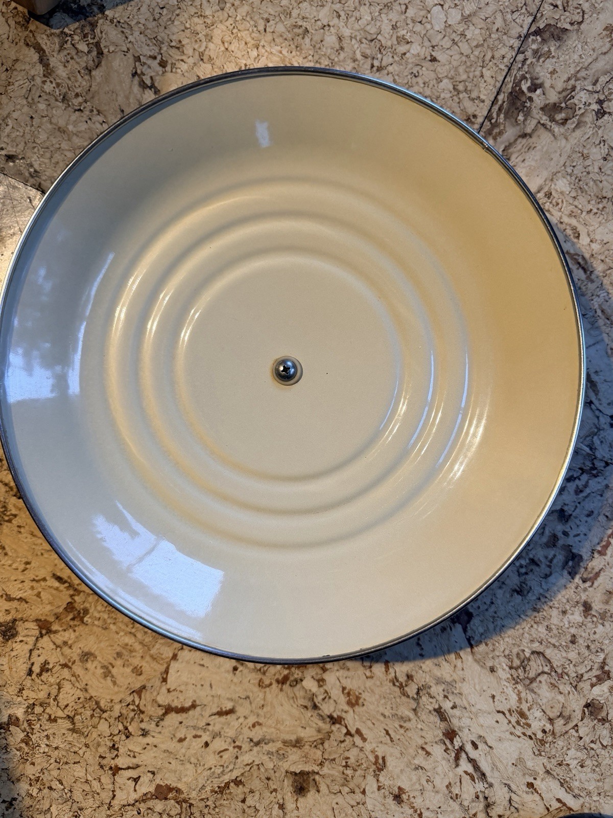 Le Creuset 24 cm / ~9 3/8” Flame, Steel On Enamel 8 Qt Stock Pot, Lid ONLY