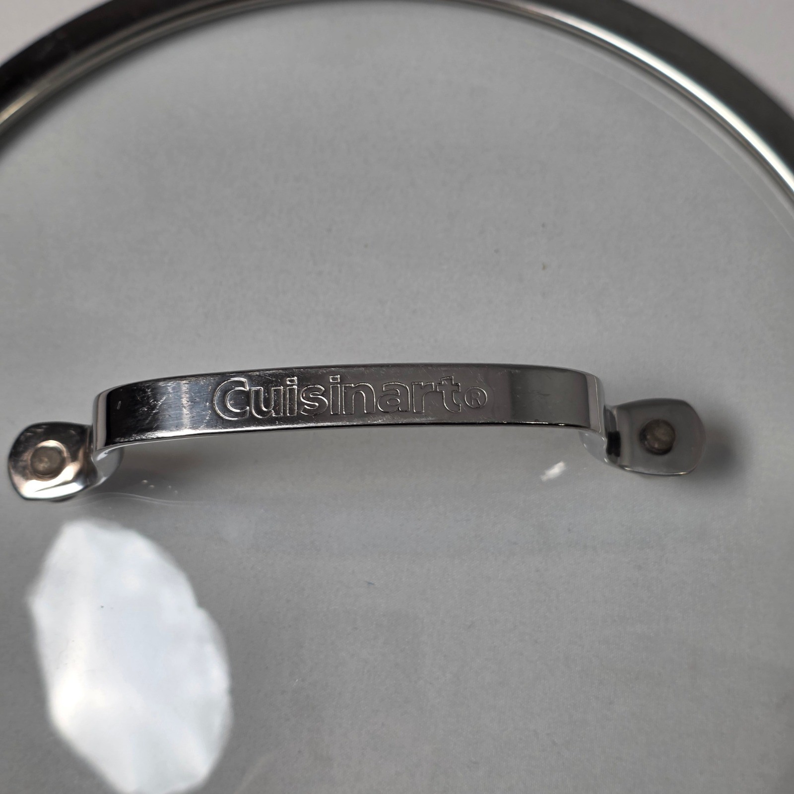 Cuisinart Cookware Lid 9in Clear Tempered Glass Stainless Steel Rim