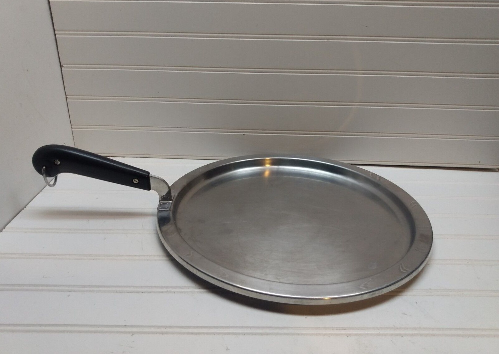 Revere Ware 13.5″ Griddle Copper Bottom Stainless Skillet Flat Grill Pan Roaster