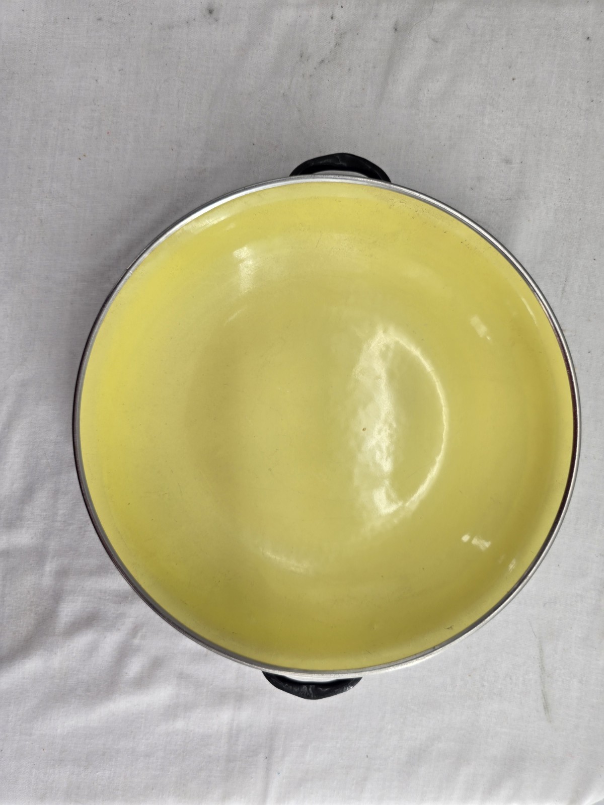 VTG Mid Century Modern Yugoslavian Emo Celje 3-Piece Enamel Nesting Sauté Pans