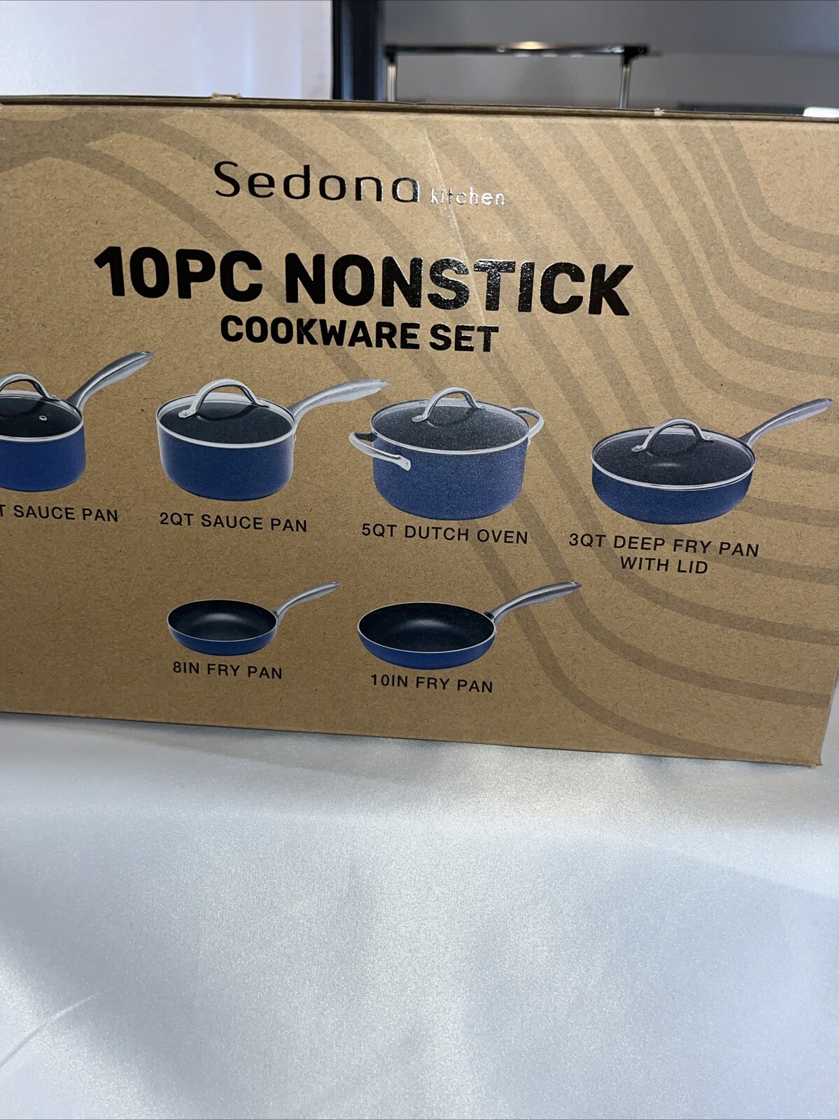 Sedona Essential 10-Pc. Cookware Set Blue