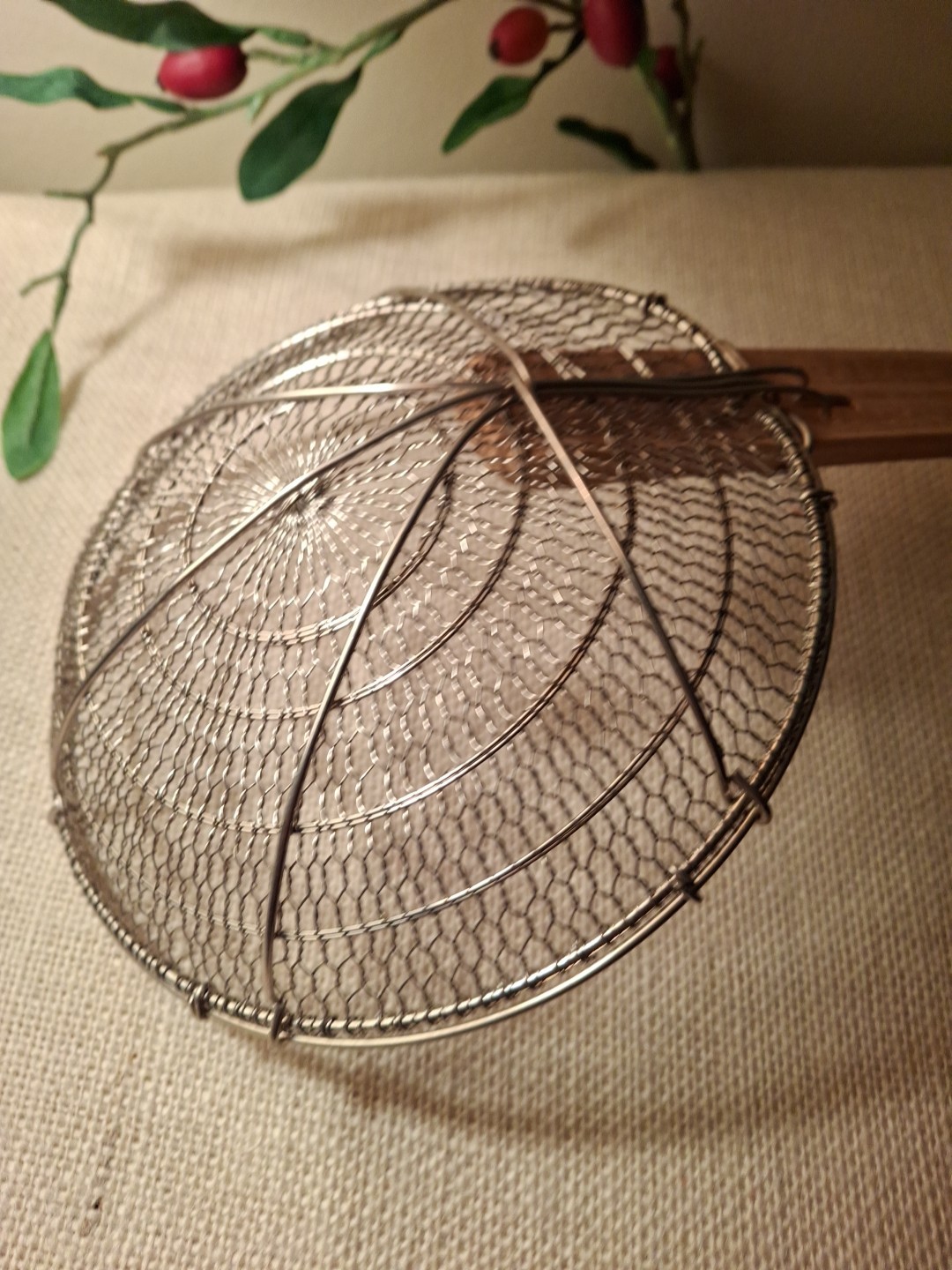 Williams Sonoma Wok Skimmer Wood Handle 100% Hand Made