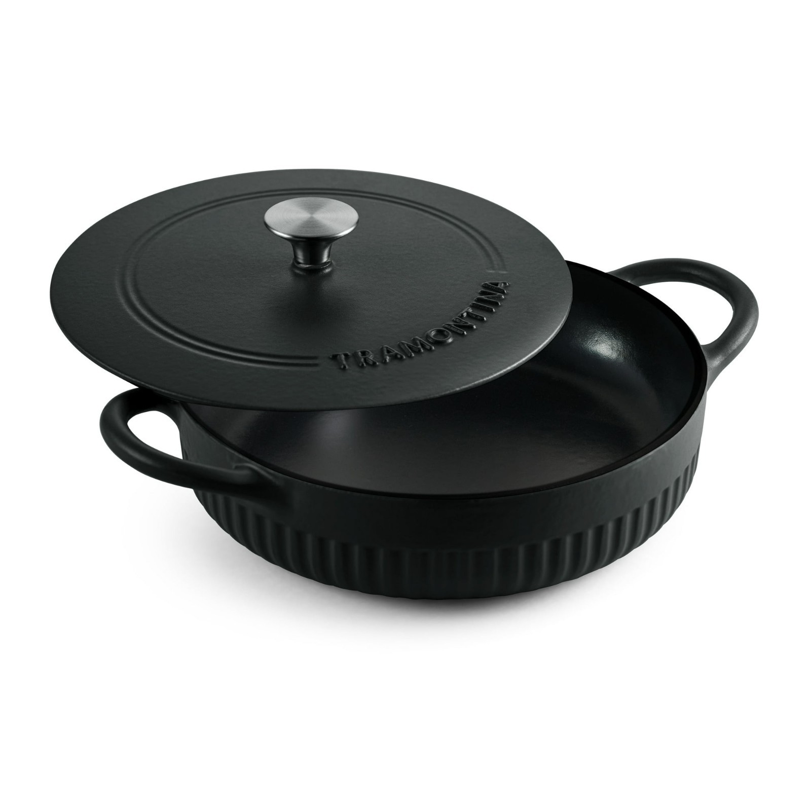 Tramontina Mesa 3.5 Qt Enameled Cast Iron Braiser Black FREESHIP