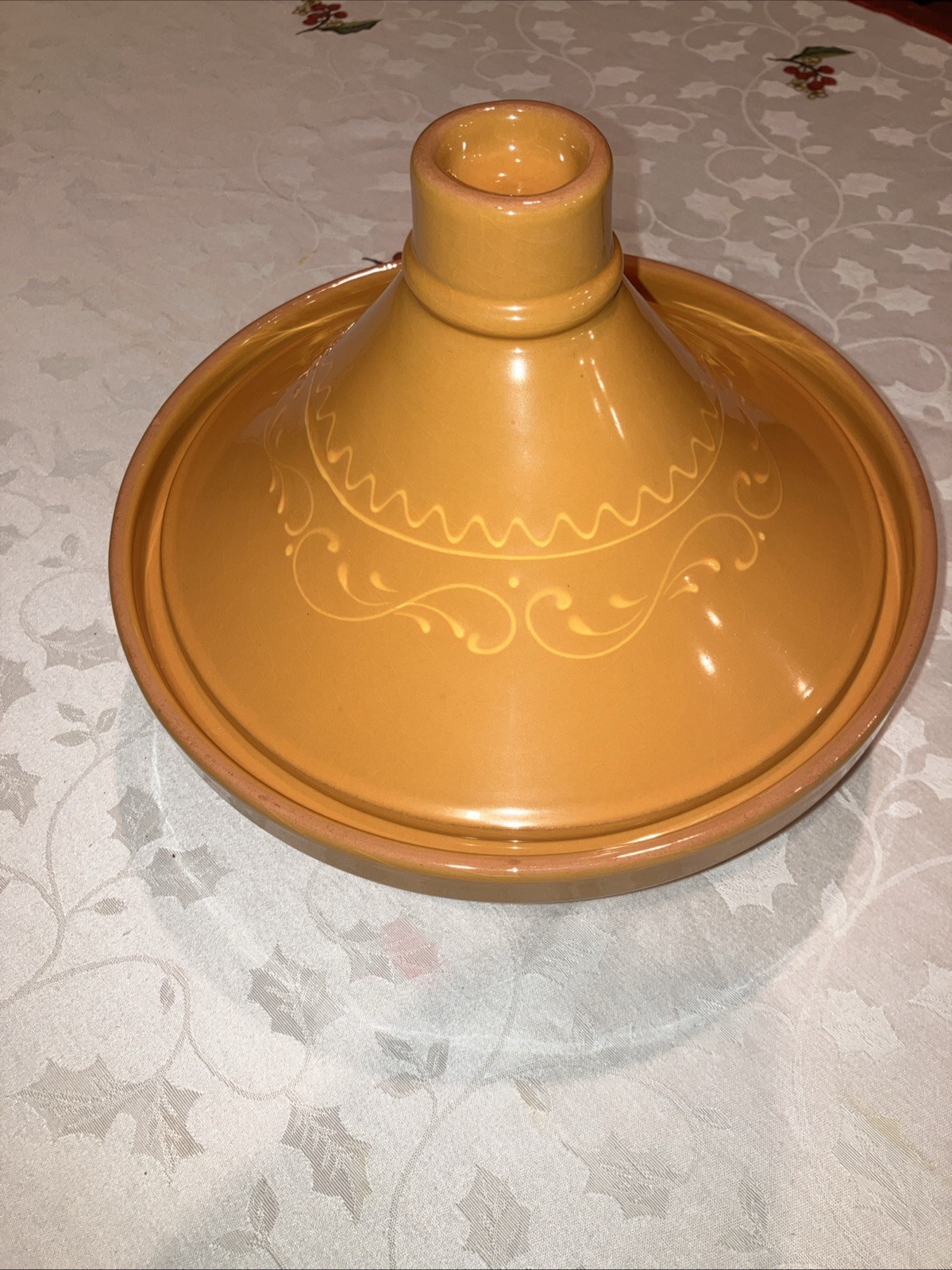 TAJINE Cooking Pot-TAGINE Ceramic Pottery Made in Portugal 11” GOLD TONE