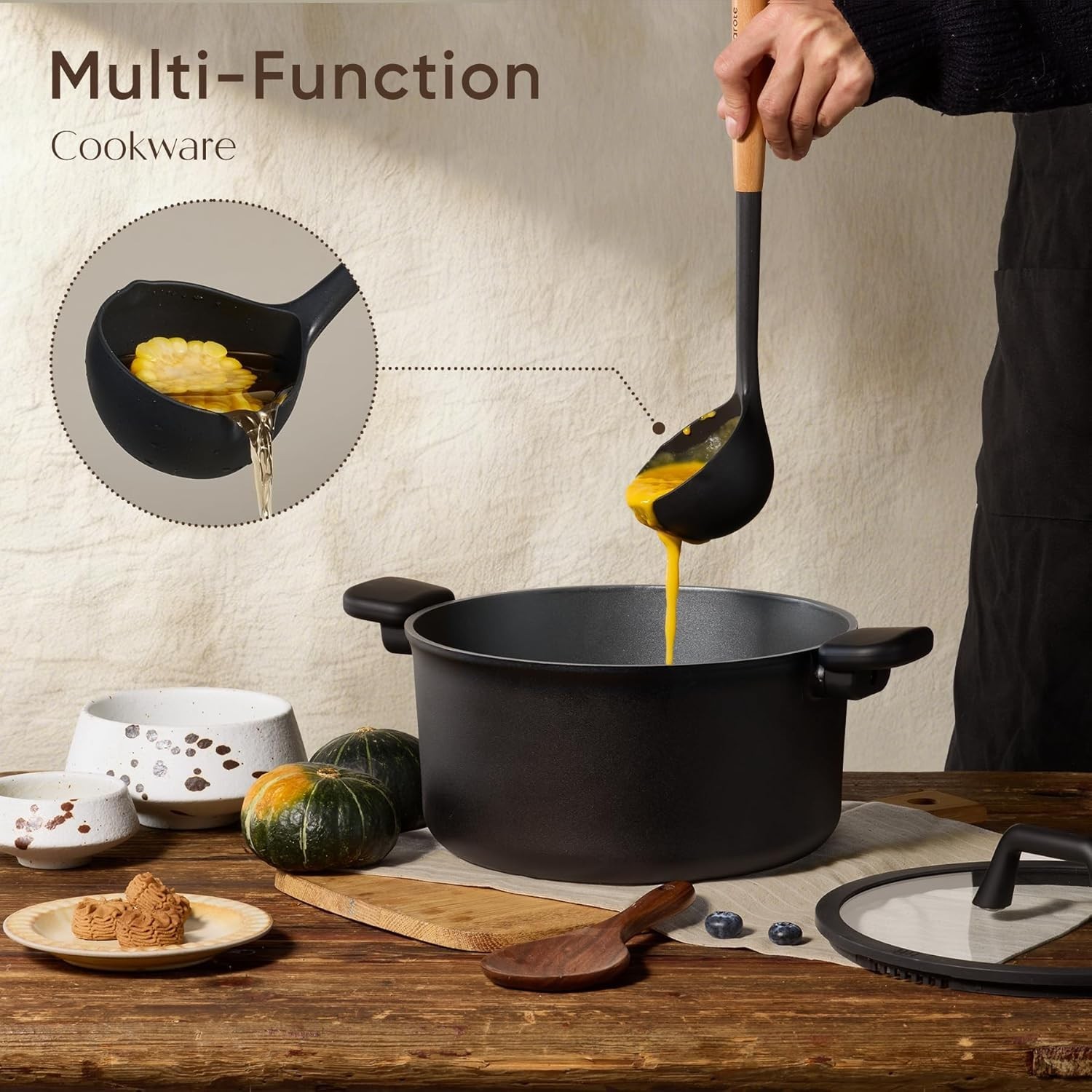 Cookware Set Nonstick Pots and Pans Kitchen Induction Granite 28pcs