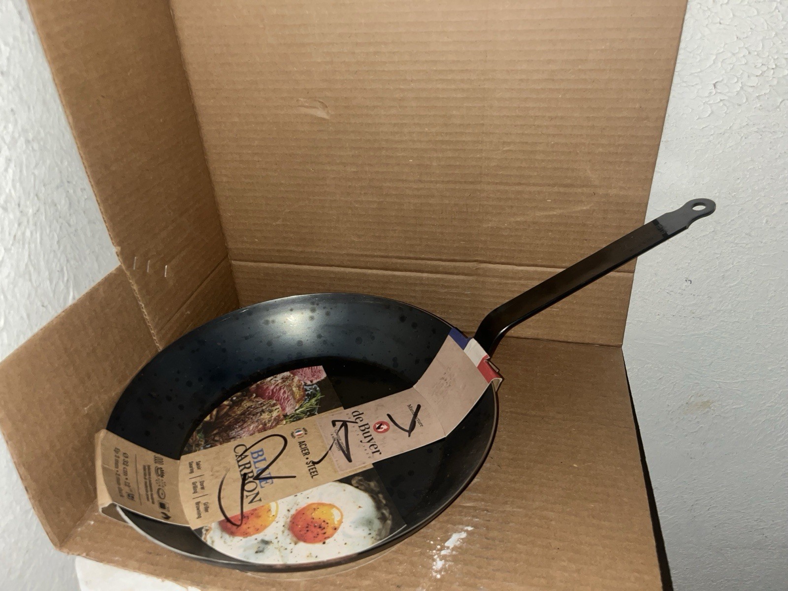 De Buyer Blue Carbon Steel Acier Steel Omelet Pan 12.5” Made In France