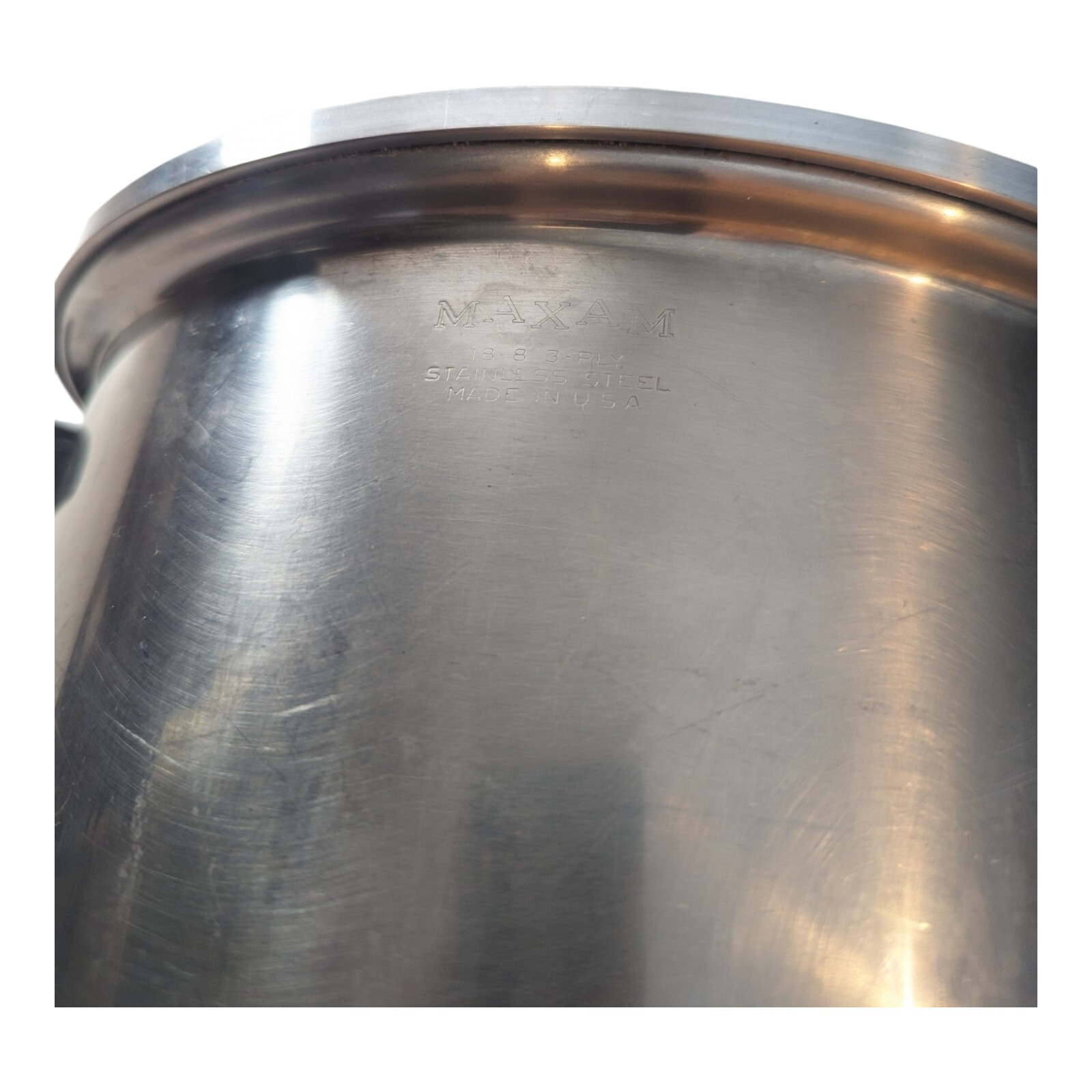 Maxam Stock Pot 18-8 3 Ply Stainless With Lid (Slight Wobble)