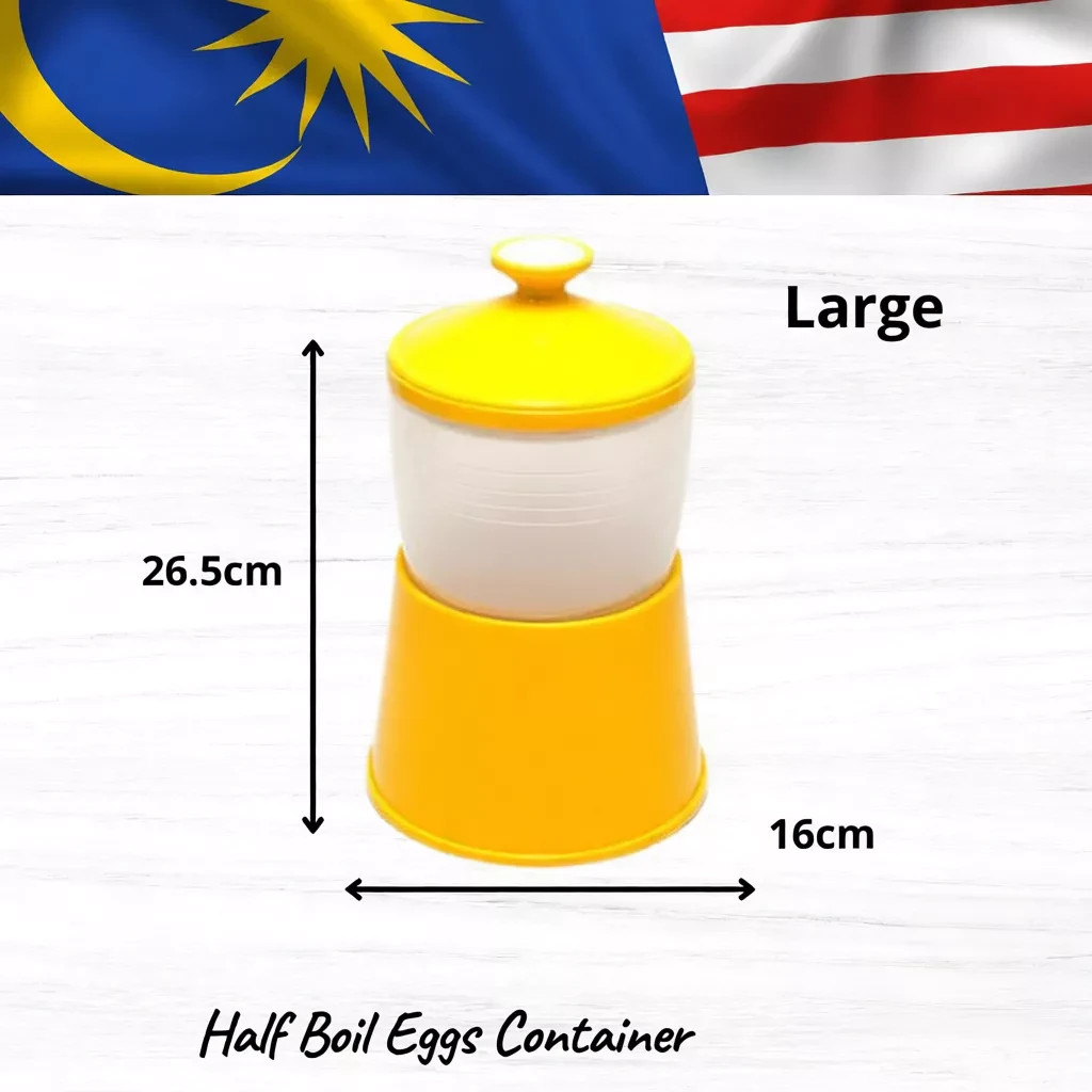 Half Boiled Egg Maker Malaysian Recipe Original Made in Malaysia Yellow Color