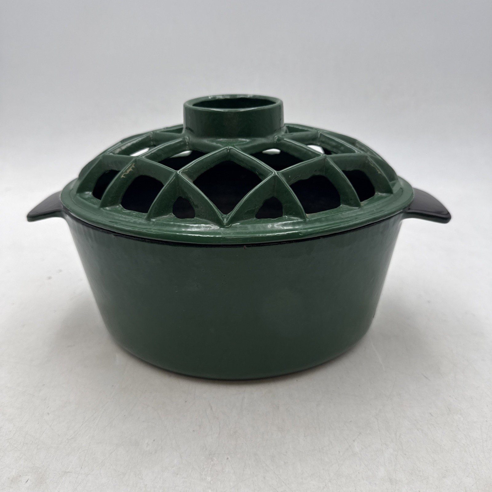 Vtg DRU Cast Iron Oval Lattice Wood Stove Steamer Humidifier Excellent 1980’s