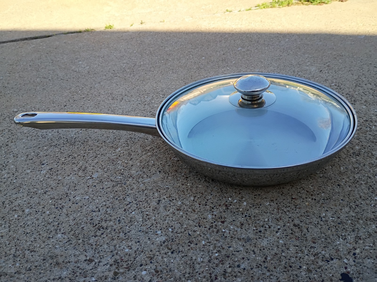 Chefmate Cookware Solid Stainless Steel 10” Skillet Sauté Pan & Lid