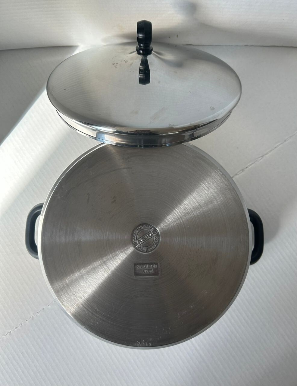 BASICS TOOLS OF THE TRADE 6.5 QT STAINLESS COOKING STOCK SOUP POT LID