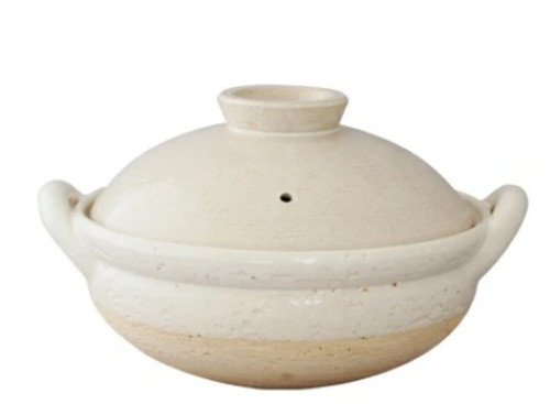 Nagatanien Iga Donabe Steamer Pot White Healthy Clay Pot Made in Japan 10.6″f