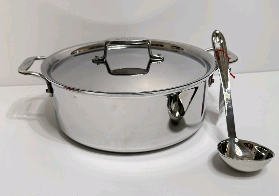 All-Clad D3 3-Ply Stockpot 6 Quart with Lid and Laddle