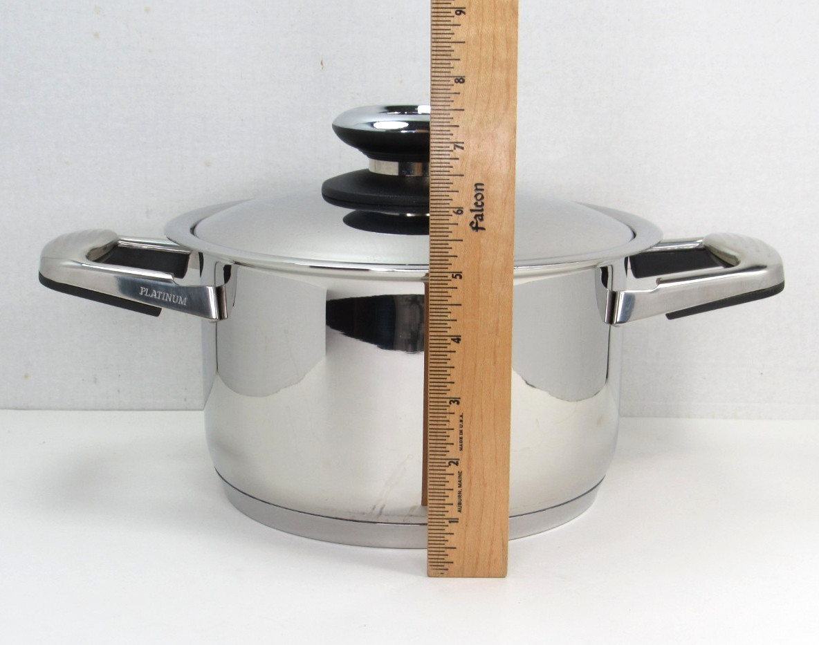 Platinum Professional Cookware System Titanium 24 Elements 4 Qt Pot T304S + Lid
