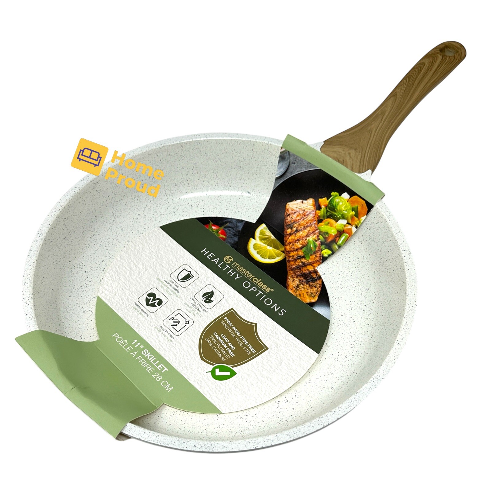 Masterclass Frying Pan Skillet Nonstick Ceramic Coating 11 inch Premium Cookware