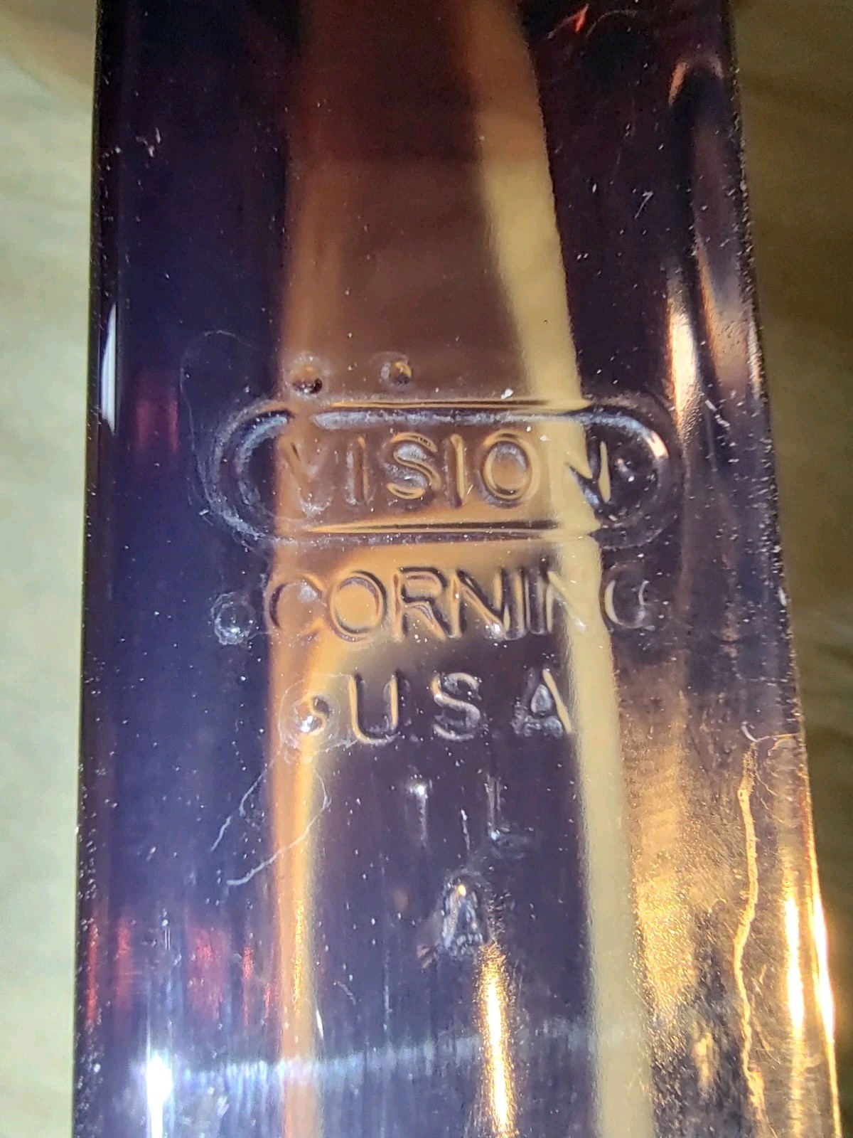 Visions Corning Amber Glass 1L Saucepan Pour Spout Vented Lid Vintage Pyrex Pot