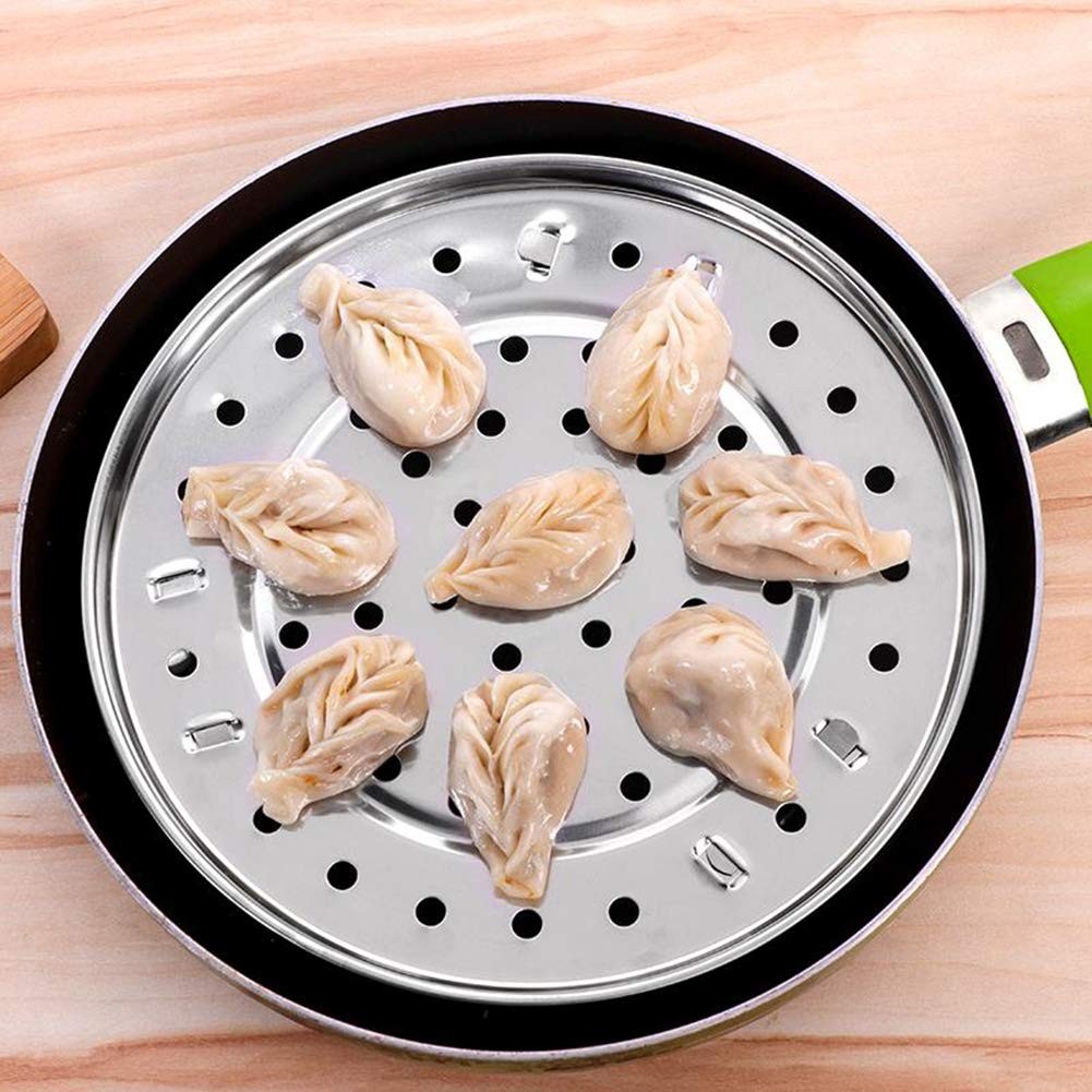 NRDBEEE Round Stainless Steel Rack 7.6″ 8.5″ 9.33″ Inch Diameter Steaming Sta…