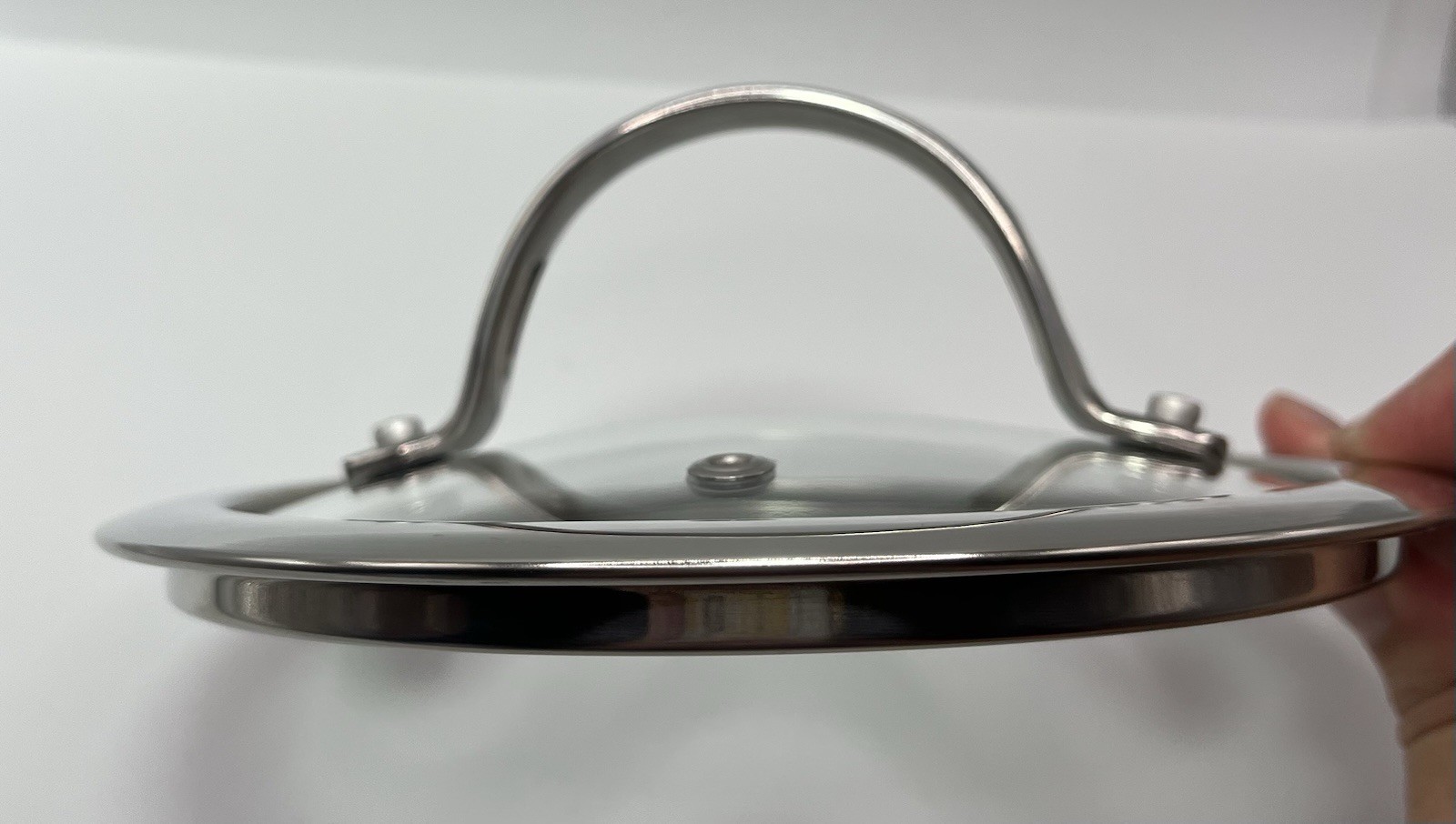 Stainless Steel Glass Lid 6 5/8” Dia For 6” Inside Diameter Pot Pan Vented