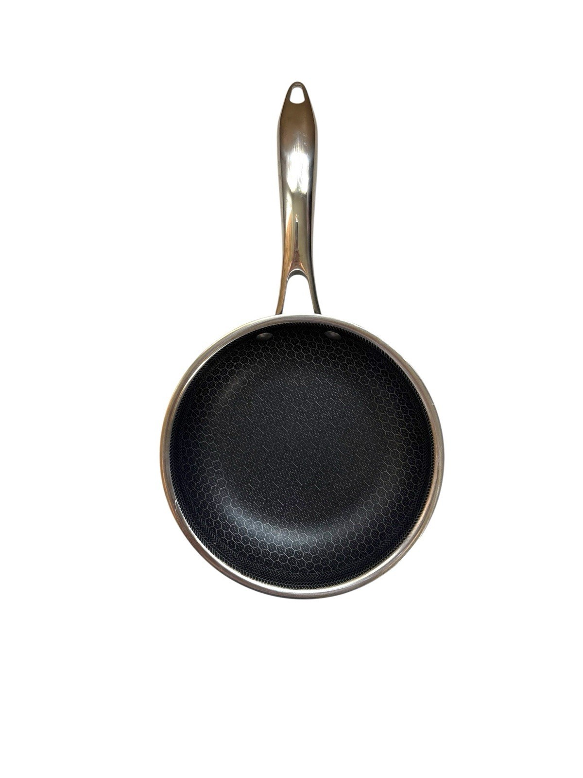 HexClad 8″ Round Hybrid Stainless Steel Frying Pan Skillet Nonstick No Lid