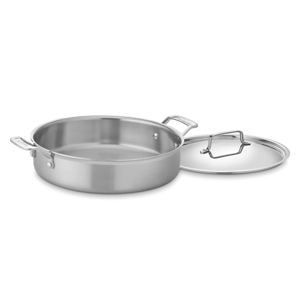 MultiClad Pro Stainless Steel 5.5 Quart Casserole with Cover, Brushed