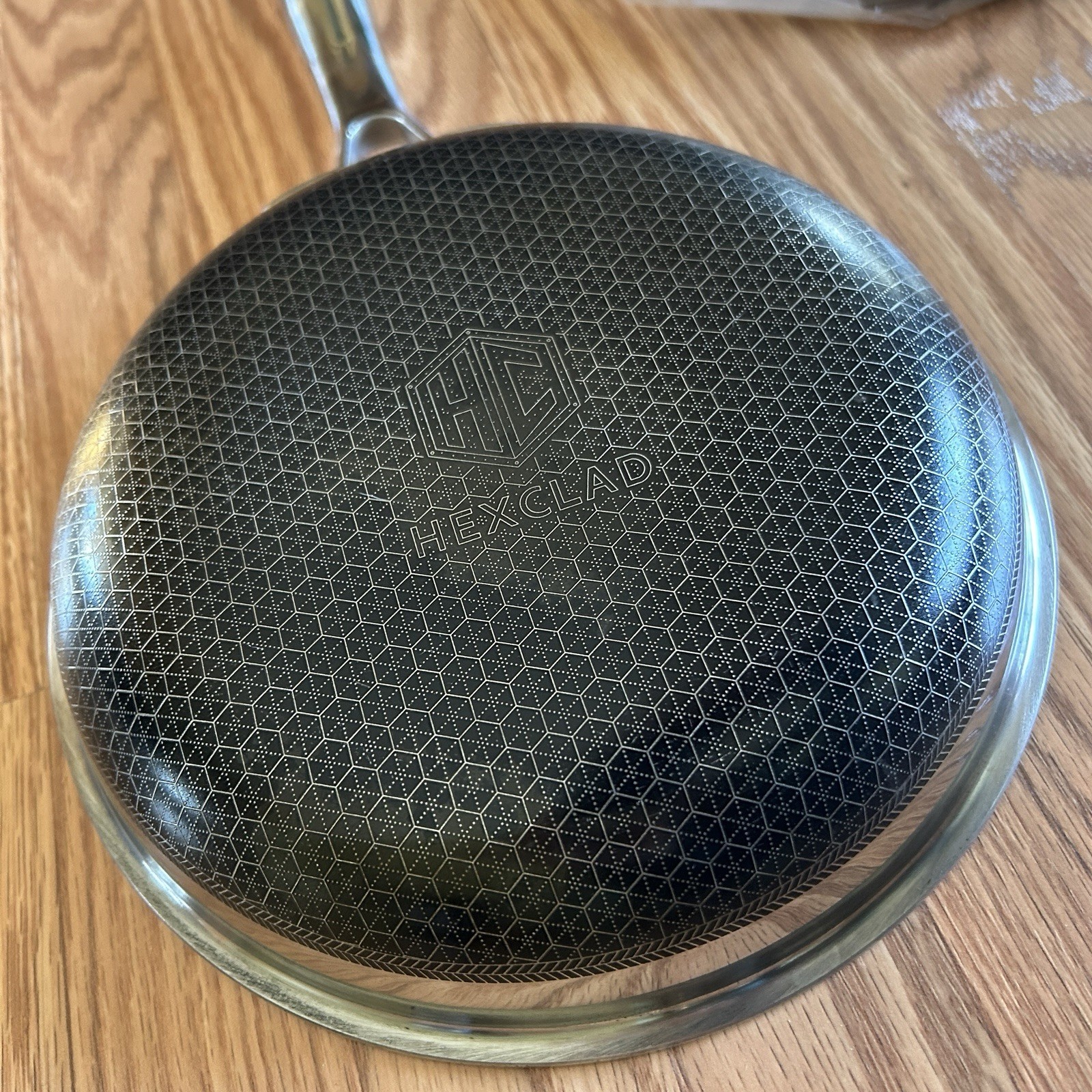 GENTLY USED HEXCLAD 8″ Fry Pan Hybrid Stainless Steel Frying Pan with Lid