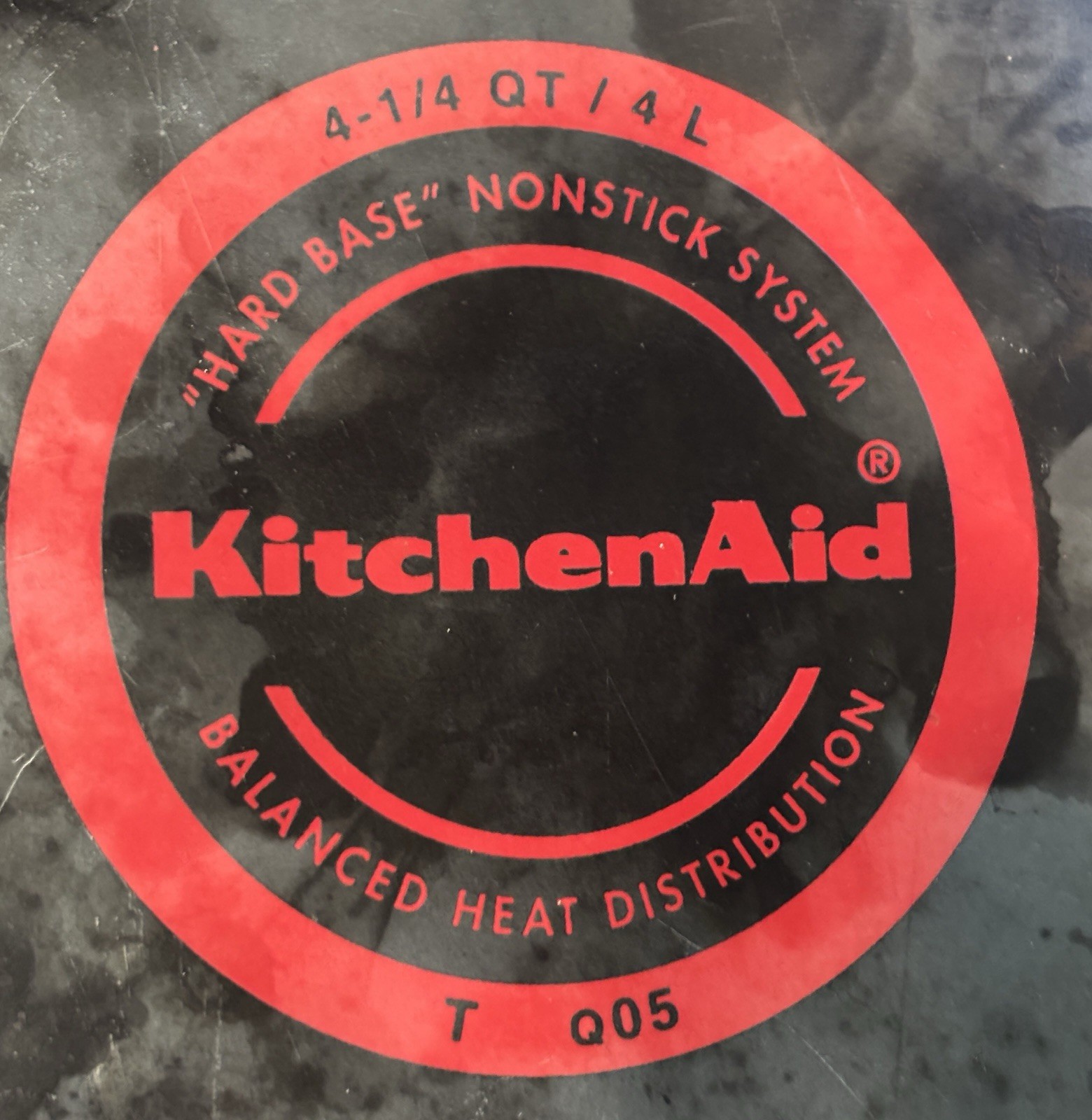 KitchenAid Large 11″ 4.25Q 4L 2 Hand Sauce pan pot Non stick Red w Lid T Q05