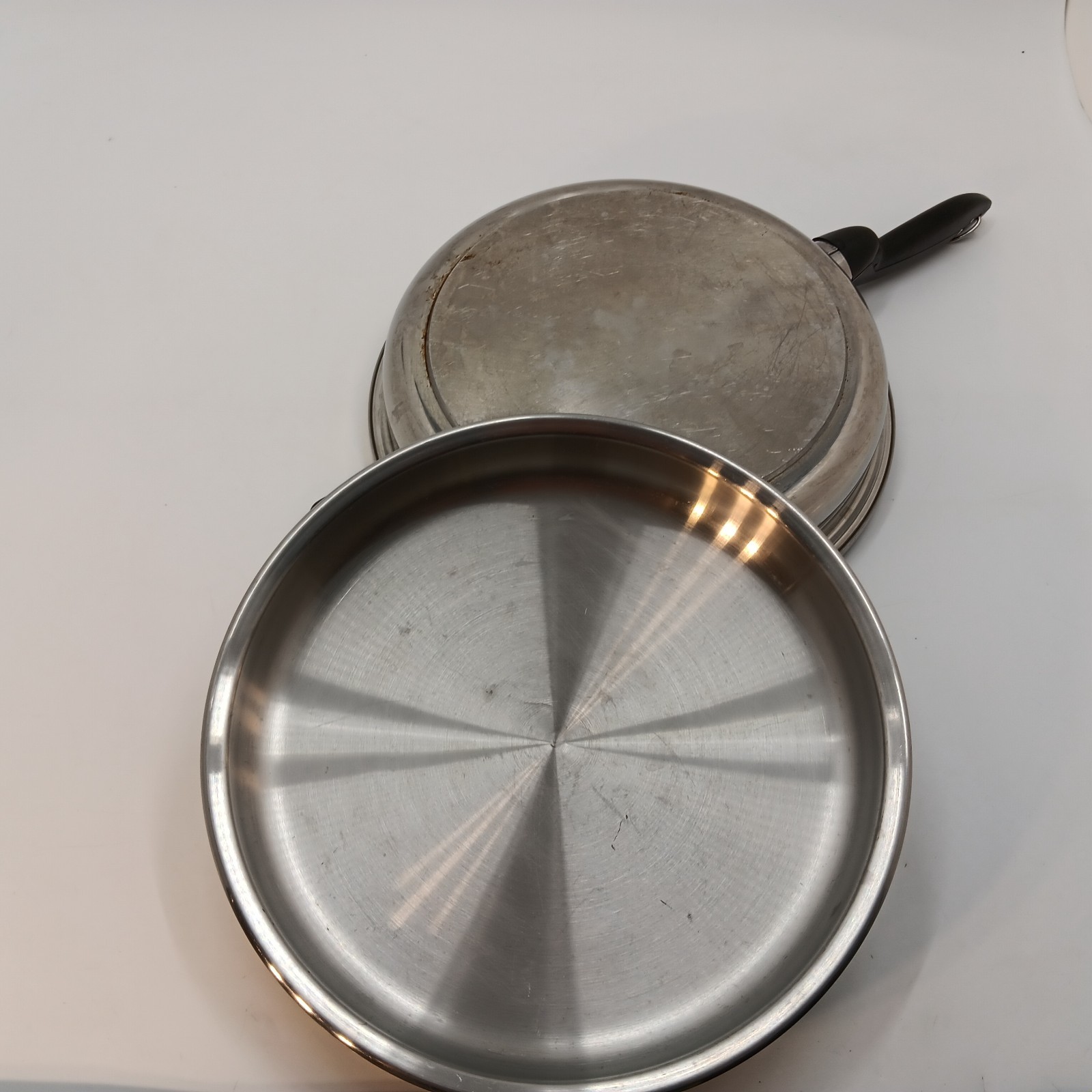 Vintage West Bend Multi Core Familie Skillet 5 Ply Stainless Frying 12″ USA