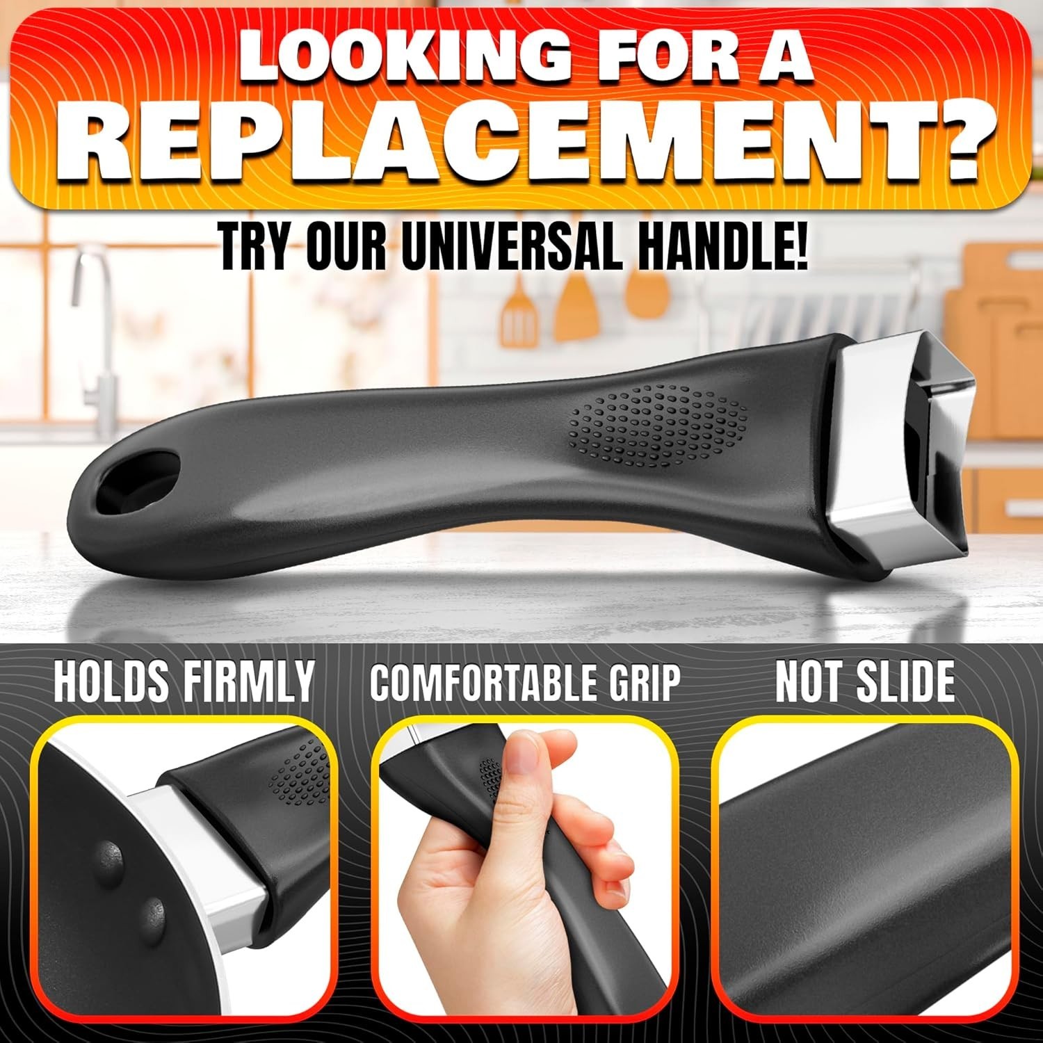 Pot Handle Replacement Bakelite 6.1 inches with Metal Screw for Pans Saucepan…