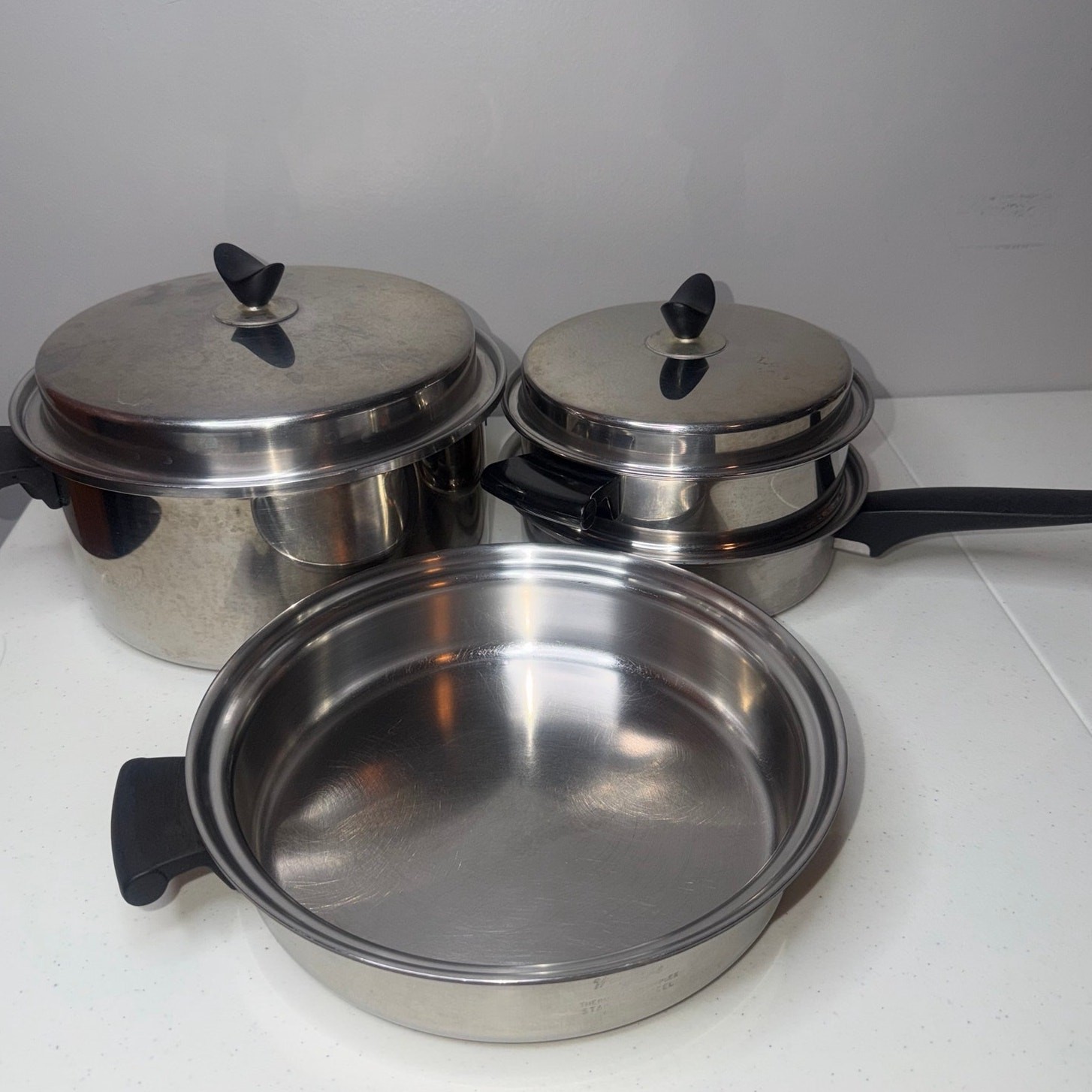 Wonder Ware Cookware Thermium Multi-Plex Stainless Steel 6 Pcs Set Waterless