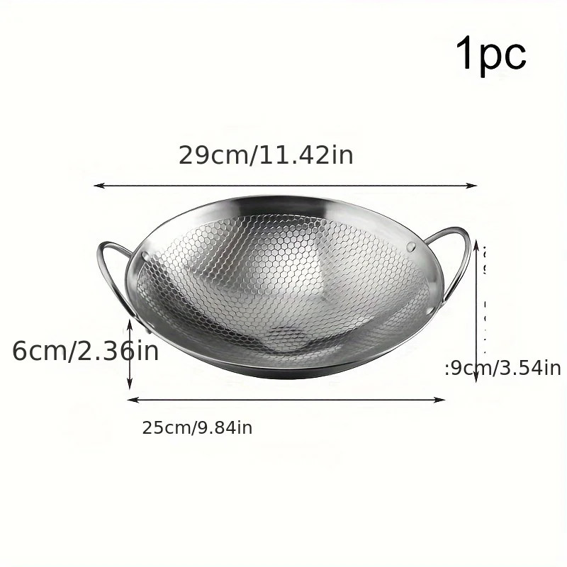 Sarten 29cm Acero Inoxidable Antiadherente Panal Cocina
