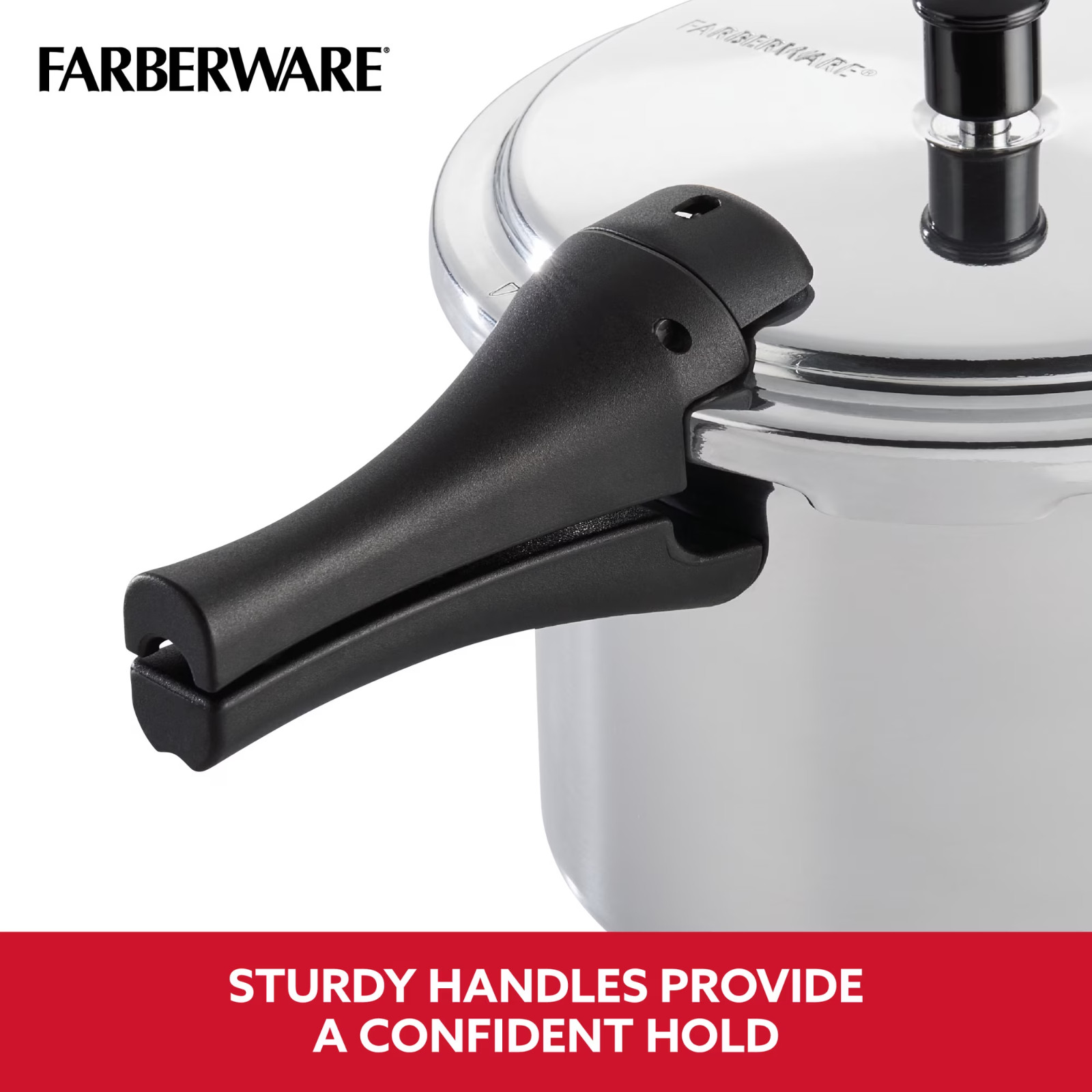 Farberware 6-Quart Aluminum Stovetop Pressure Cooker, Induction Ready
