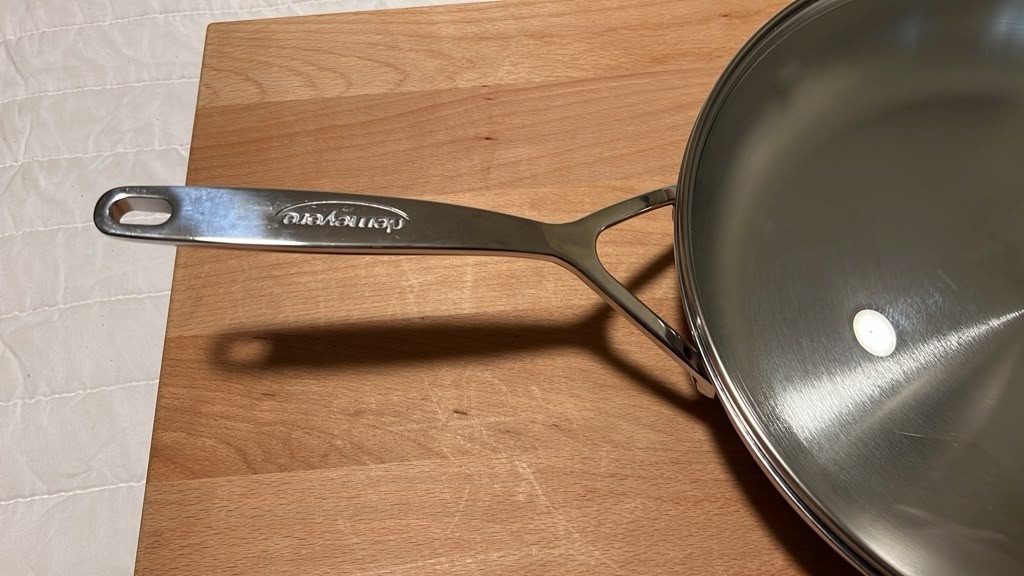 Demeyere Essential 5 Stainless Steel 12.6” 32cm Frying Pan with Glass Lid
