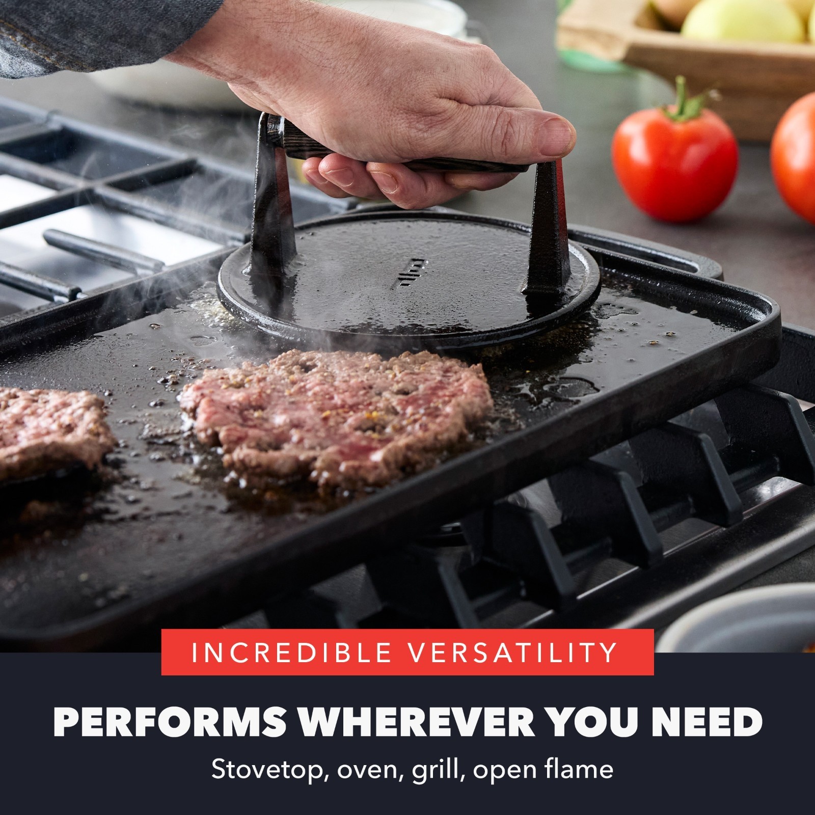 Bobby Flay by GreenPan – 4-Piece Pre-Seasoned Cast Iron Skillet Cookware Set