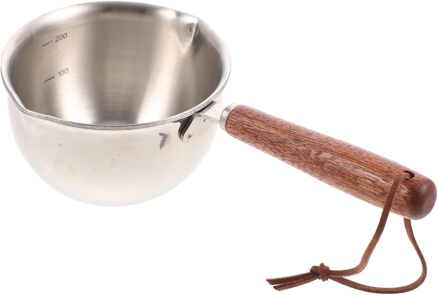 1 Qt Stainless Steel Milk Pot W/ Double Sided Pouring Lips Small Saucepan Stove